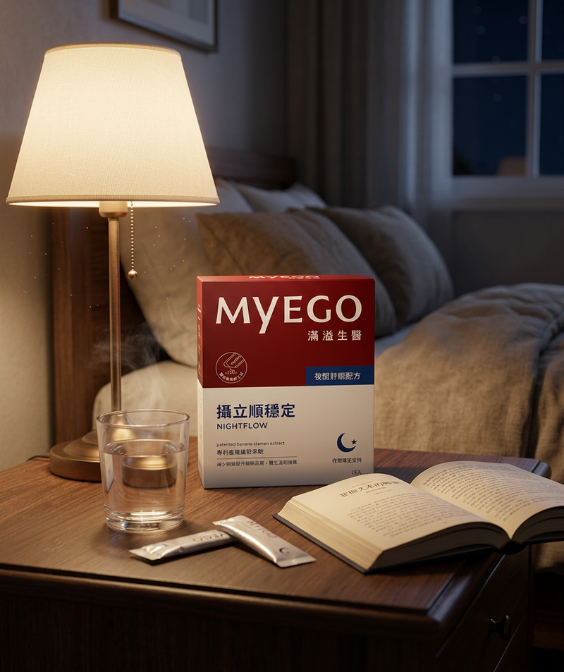 深夜的床頭燈，夜尿自我檢視